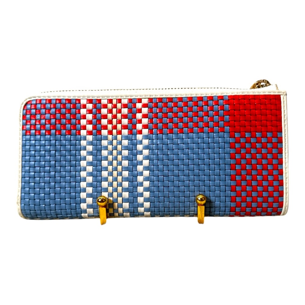 TORY BURCH EMERSON WOVEN ZIP CONTINENTAL WALLET (NWT) - Picture 2 of 13